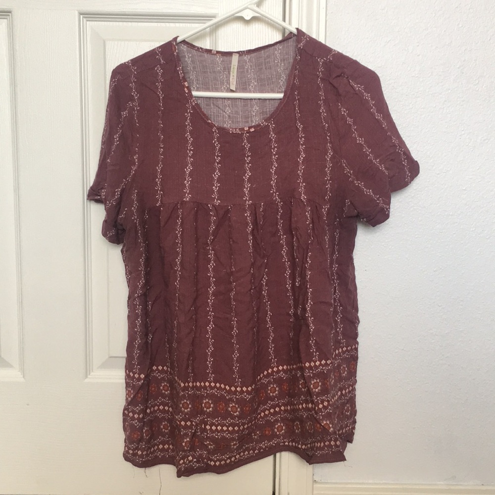 Called to Surf Mauve and Orange Top